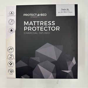 Protect-A-Bed Surefit mattress protector charcoal infused twin XL Waterproof NEW